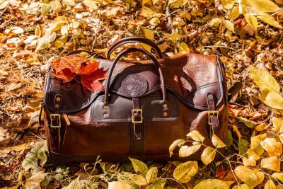 Image showing  Sportsman's Bison Leather Duffel Bag, 22 in.