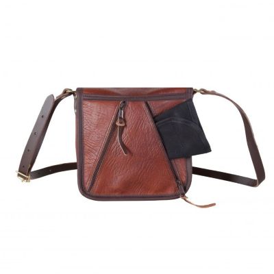 Image showing  Bison Leather Conceal and Carry Mini Haversack Bag, Brown