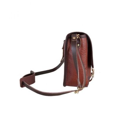 Image showing  Bison Leather Conceal and Carry Mini Haversack Bag, Brown