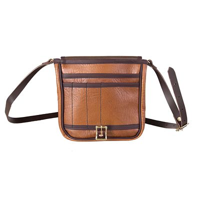 Image showing  Bison Leather Conceal and Carry Mini Haversack Bag, Brown