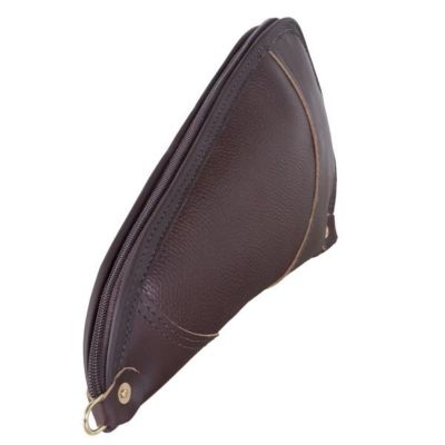 Image showing  Pebbled Leather Mini Pistol Rug Case, Brown