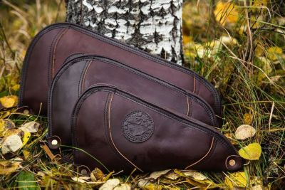 Image showing  Pebbled Leather Mini Pistol Rug Case, Brown