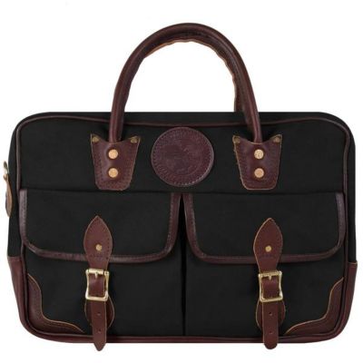 Duluth Pack Leather Freelance Briefcase, Black