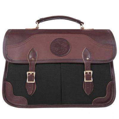 Image showing  Executive Rugged Canvas Briefcase with Leather Flap and Bottom, 15 oz. Fabric Size