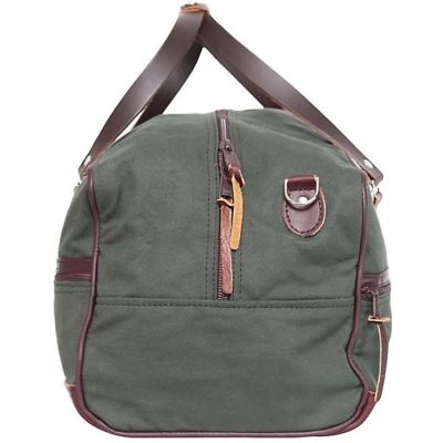 Image showing  Weekender Rugged Canvas Duffel Pack with Leather Bottom