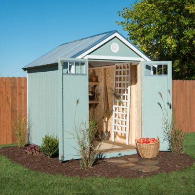 Image showing  6 ft. x 8 ft. Wooden Garden Utility Shed