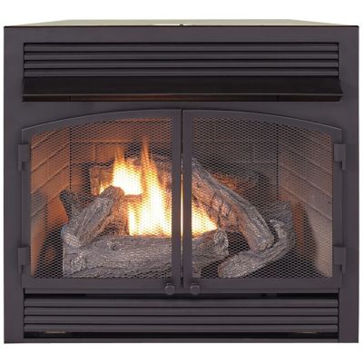 Duluth Forge 29.1 in. Dual-Fuel Ventless Gas Fireplace Insert, 32,000 BTU, Remote Control -  170112