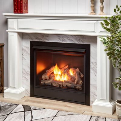 Image showing  Dual-Fuel Indoor Ventless Gas Fireplace Insert, 32,000 BTU, Remote Control, 170038