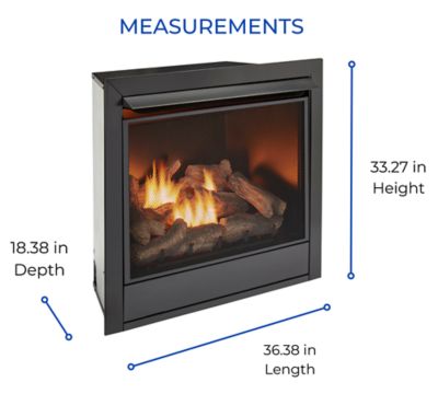 Image showing 5 th Duluth Forge Dual-Fuel Indoor Ventless Gas Fireplace Insert, 32,000 BTU, Remote Control, 170038