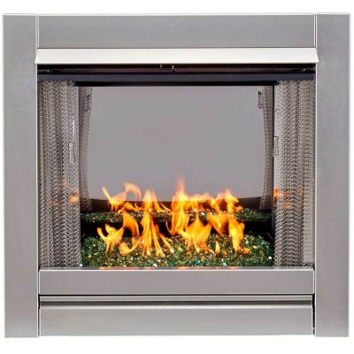Bluegrass Living Ventless Outdoor Stainless Steel Gas Fireplace Insert, 170376