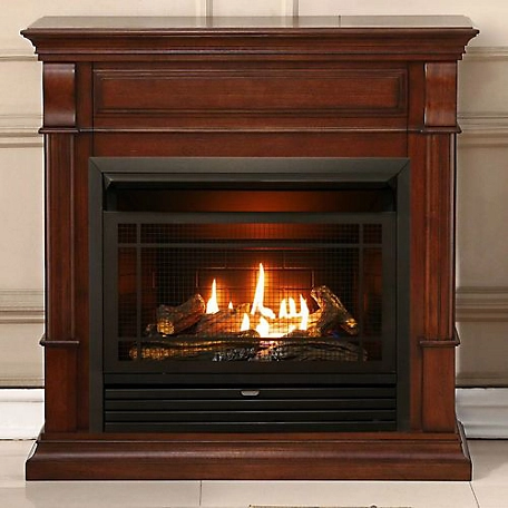 Duluth Forge 40 in. Dual-Fuel Ventless Gas Fireplace, 26,000 BTU, T-Stat Control