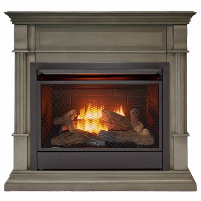 Crawford Line Electric Fireplace in White 