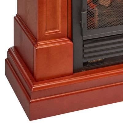 Image showing 8 th Duluth Forge Dual Fuel Ventless Gas Fireplace With Mantel - 32,000 BTU, Remote Control, Apple Spice Finish, DFS-400R-2AS