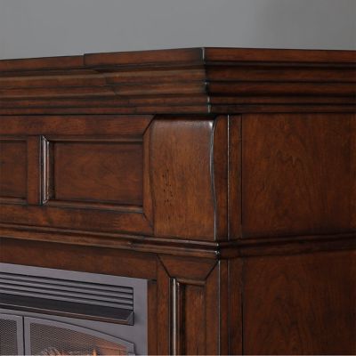Image showing  44.25 in. Dual-Fuel Ventless Gas Fireplace with Mantel, 32,000 BTU, T-Stat. Control