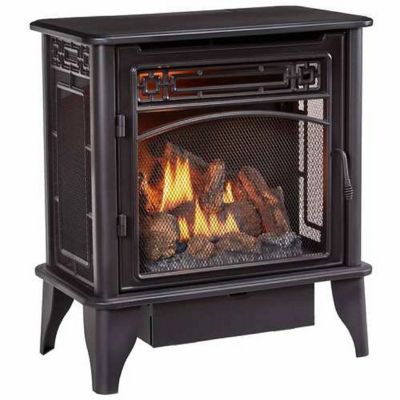 ProCom 1100 sq. ft. Dual-Fuel Vent-Free Gas Stove, 23,000 BTU 3-Sided, T-Stat Control, PCNSD25TA