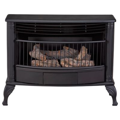 Image showing  1100 sq. ft. Dual-Fuel Vent-Free Gas Stove with Remote Control, 25,000 BTU, Black, 170173