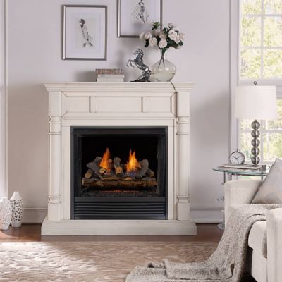 Image showing  Ventless Dual-Fuel Gas Log Set, 24 in. Split Red Oak, 33,000 BTU, T-Stat Control