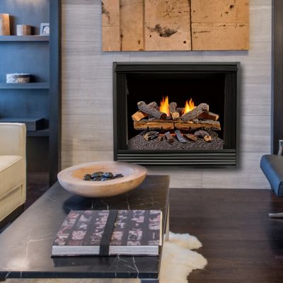 Image showing  Ventless Dual-Fuel Gas Log Set, 30 in. Split Oak, 33,000 BTU, T-Stat Control