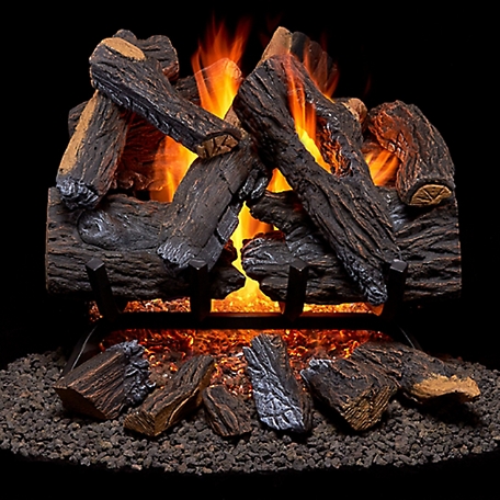 Duluth Forge Vented Natural Gas Fireplace Log Set, 45,000 BTU, Match Light