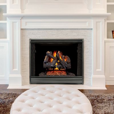 Image showing 5 th Duluth Forge Vented Natural Gas Fireplace Log Set, 18 in., 45,000 BTU, Match Light, Heartland Oak