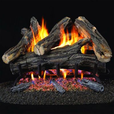 ProCom Vented Natural Gas Fireplace Log Set, 55,000 BTU, Match Light