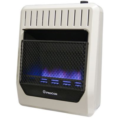 ProCom 20,000 BTU Ventless Dual-Fuel Blue Flame Wall Heater