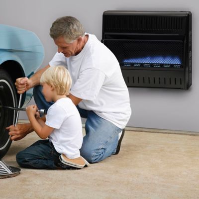 Image showing  Dual Fuel Ventless Blue Flame Garage Heater, 1,000 sq. ft., 30,000 BTU, T-Stat Control