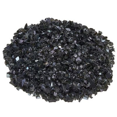 Image showing  Duluth Forge 1/4In. Premium Reflective Black Fire Glass - 10 lb. Bag Fire Pit Glass - Model# 14RBLKGM