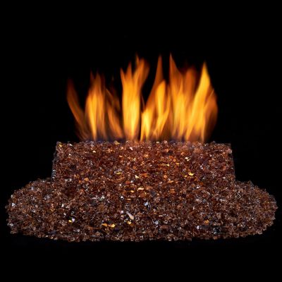 Image showing  Duluth Forge 1/4In. Premium Reflective Copper Fire Glass - 10 lb. Bag Fire Pit Glass - Model# 14RCOGM
