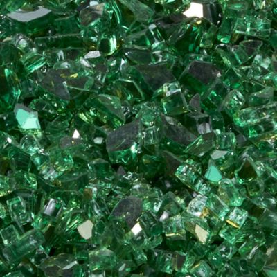 Generic Duluth Forge 1/4 in. Premium Reflective Emerald Fire Glass, 10 lb. Bag Fire Pit Glass