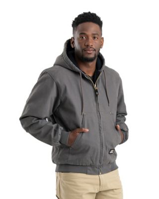 Image showing 2 th Berne Men's Super-Duty Washed Duck Quilt-Lined Hooded Jacket