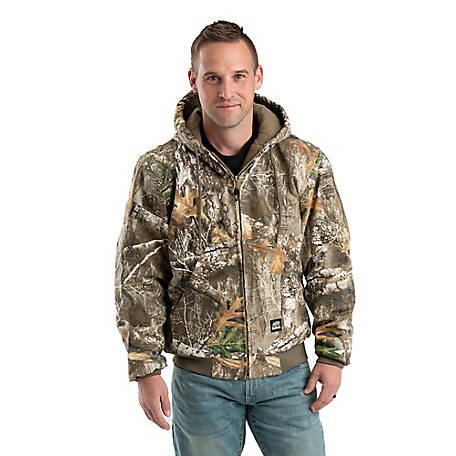 Camouflage Real Tree Camo Quilted Hooded Hunting Jacket Shooting Coat 