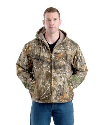 Berne Men's Realtree Edge Camouflage Sherpa-Lined Hooded Coat