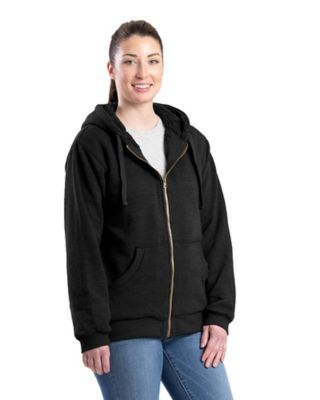 Berne Women's Sherpa-Lined Zip-Front Hooded Sweatshirt
