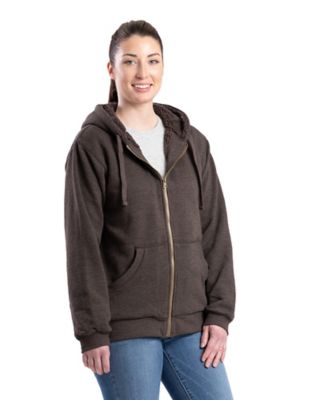 Berne Women's Sherpa-Lined Zip-Front Hoodie