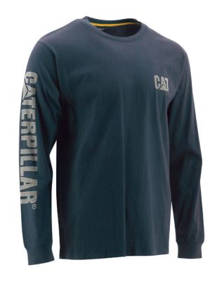 Caterpillar Men's Trademark Banner Long-Sleeve T-Shirt, 6 oz.