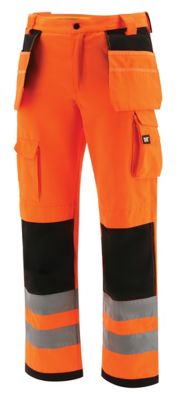 Caterpillar Men's Hi-Vis Relaxed Fit Trademark Work Trousers