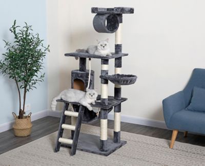 Go Pet Club 62 in. Classic Cat Tree with Sisal Covered Posts, Compressed Wood, Faux Fur Finish My cats LOVE this cat tree