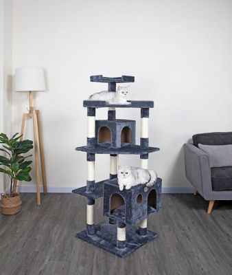Go Pet Club 60 in. Cat Tree House with Sisal Scratching Posts