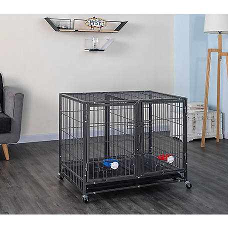 Go Pet Club Heavy Duty Stackable Dog Crate 