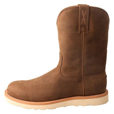 Image showing 3 th Twisted X Men's Round Toe Pull-On Wedge Sole Work Boots, 10 in.