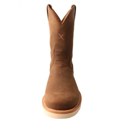 Image showing  Men's Round Toe Pull-On Wedge Sole Work Boots, 10 in.