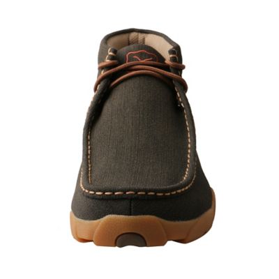Image showing  Men's Work Steel Toe Chukka Driving Moc Casual Shoes, Black