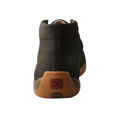 Image showing  Men's Work Steel Toe Chukka Driving Moc Casual Shoes, Black