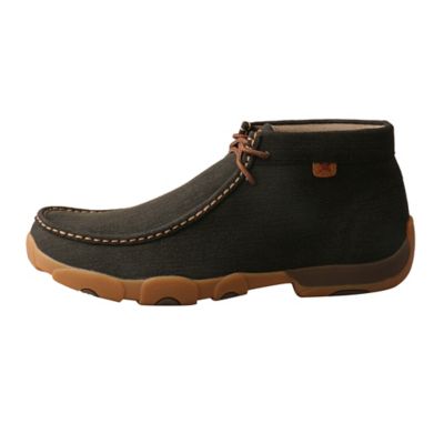Image showing  Men's Work Steel Toe Chukka Driving Moc Casual Shoes, Black