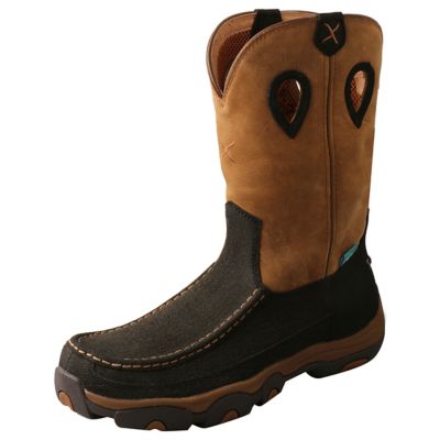 Twisted X Men's Waterproof Pull-On Hiker Boots, 11 In., Black/Beige