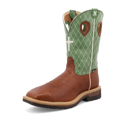 Twisted X Men's Steel Toe Western Work Boots, 12 in.