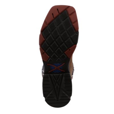 Image showing 1 th Twisted X Men's WS Toe Western Work Boots, 12 in., Brown/Blue