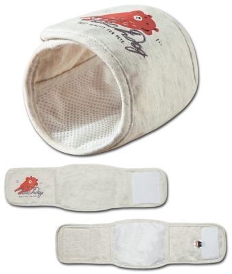 Touchdog Gauze-Aid Protective Dog Bandage and Calming Compression Sleeve, Medium, White