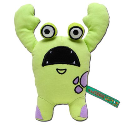 Touchdog Upforcrabs Monster Plush Dog Toy, Green